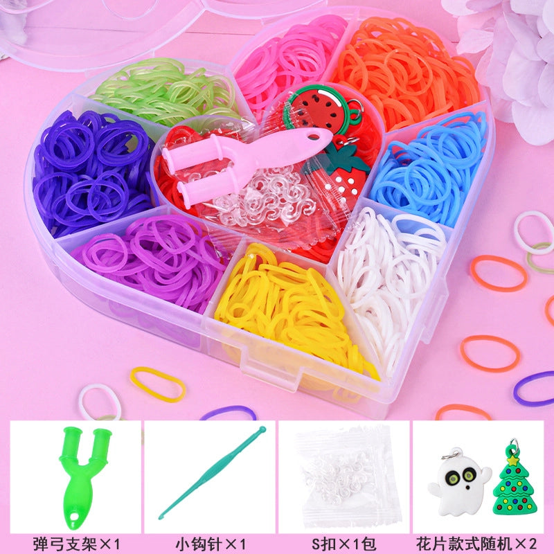 DIY Educational Children’s Toy Rainbow Loom Loom Bands Rubber Band Set Woven Bracelet