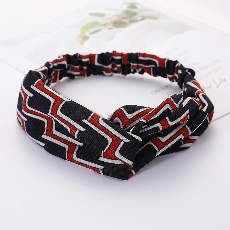 Women’s Lady Polka Dots Flower Cloth Hair Band