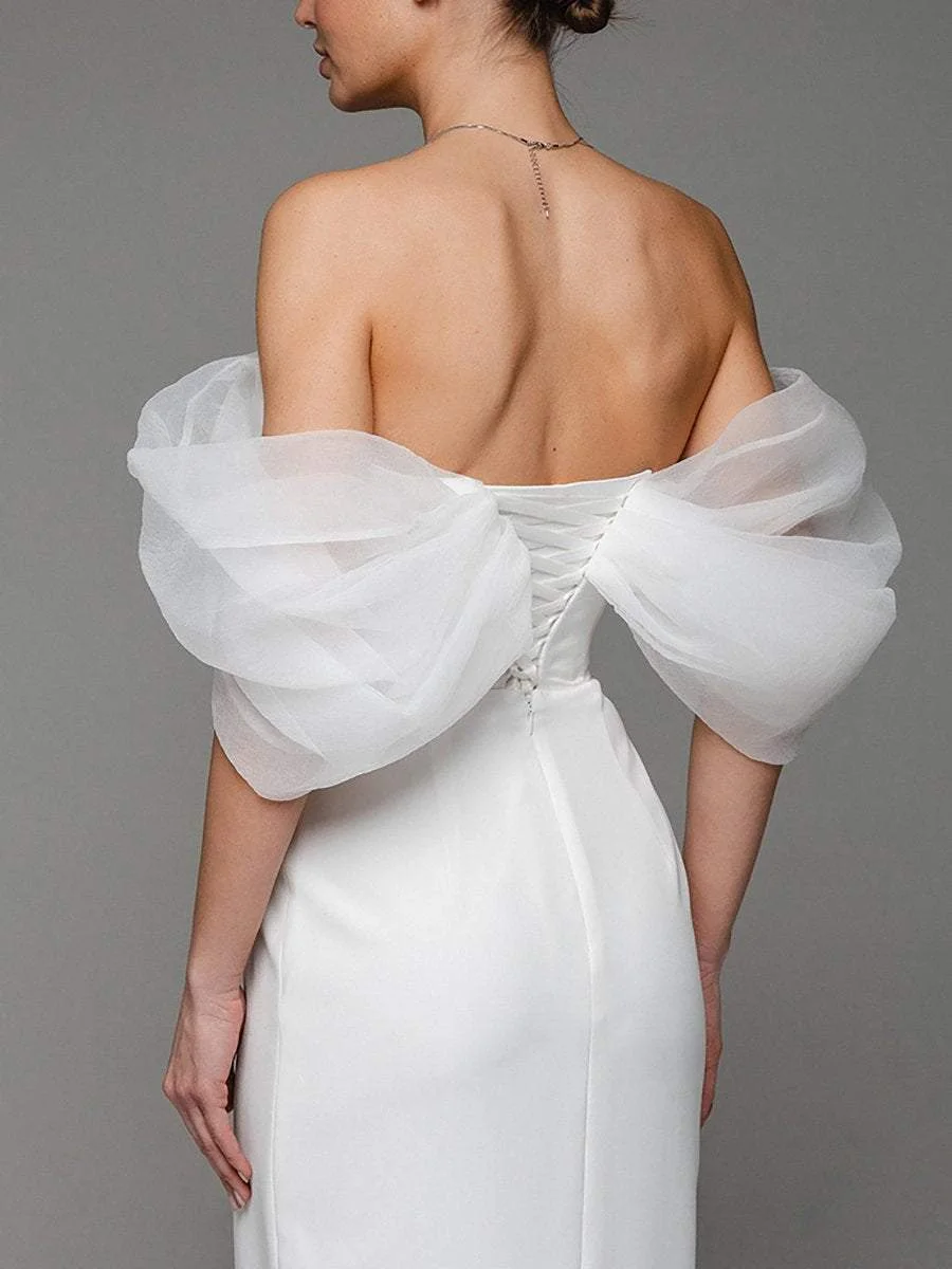 Sexy Strapless Slit Black Dress