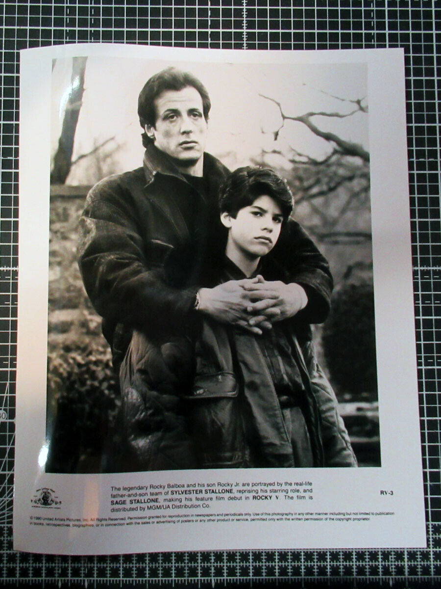 Rocky V ORIGINAL press Photo Poster painting 8x10 inch Sylvester Stallone Sage