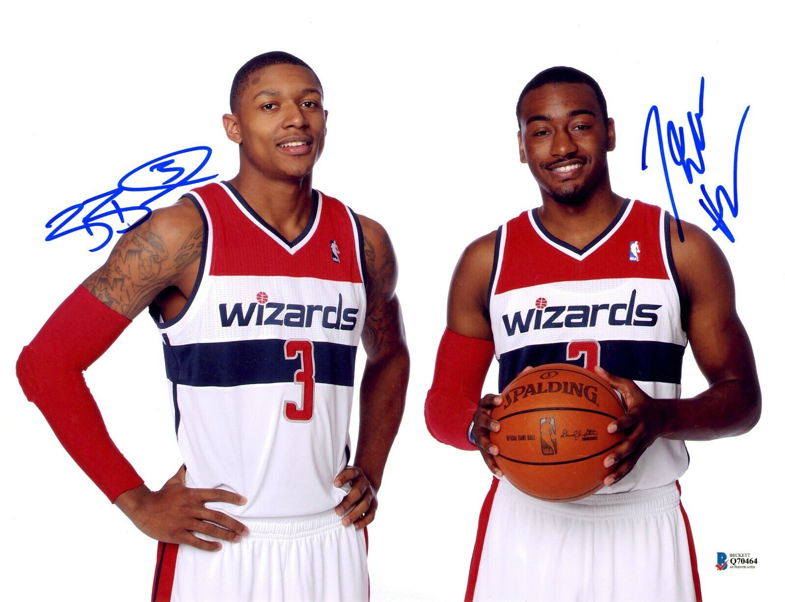 Bradley Beal John Wall Signed 11x14 Photo Poster painting Beckett BGS COA Rookie RC Dual Auto SP