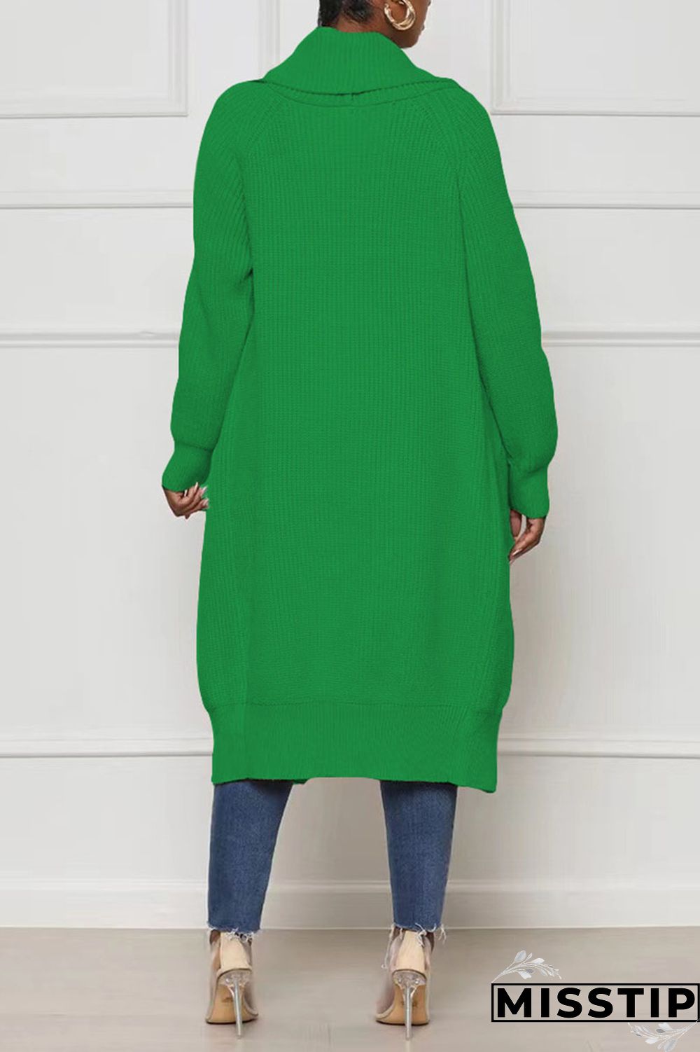 Black Casual Solid Patchwork Cardigan Collar Outerwear