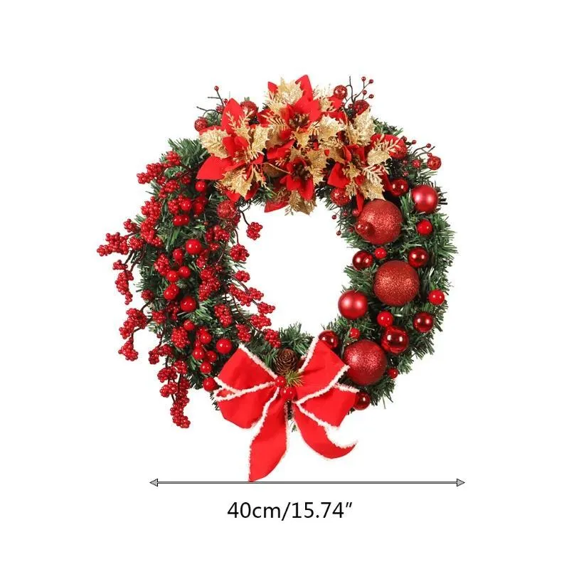 Artificial Wreath Hanging Door Wall Christmas Decoration