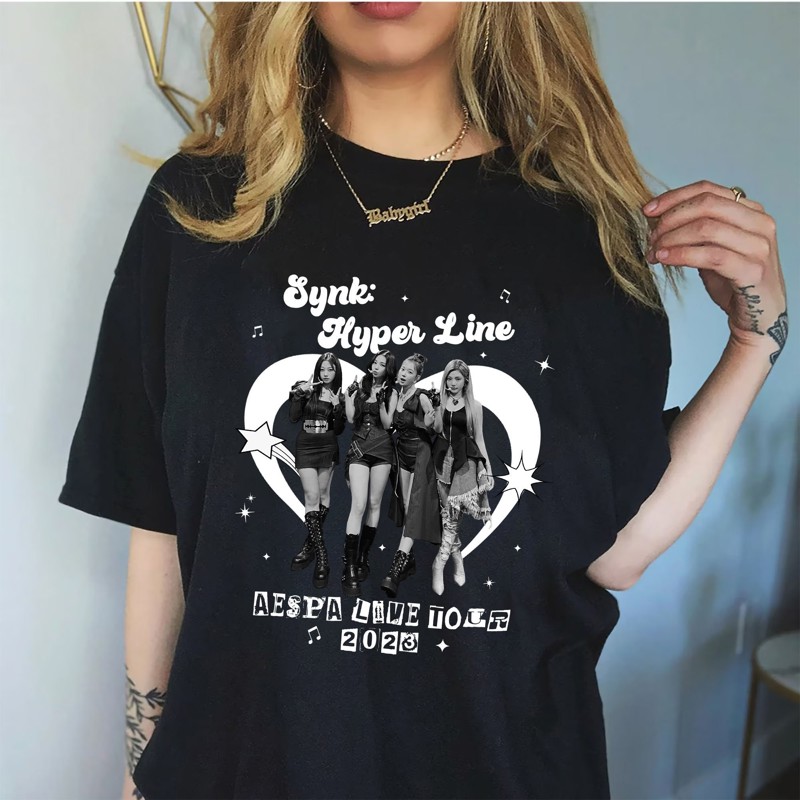 aespa 2023 ‘SYNK : HYPER LINE’ TOUR Creative Logo T-shirt