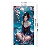 Peach Blossom Girl-11CT Stamped Cross Stitch 40*70cm/15.75*27.56in(Big Size)