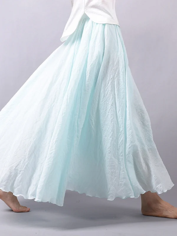 Solid, A-line pull on skirt