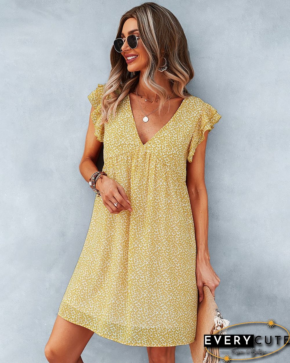 Loose Women's Dress V Collar Sexy Skirt Summer New