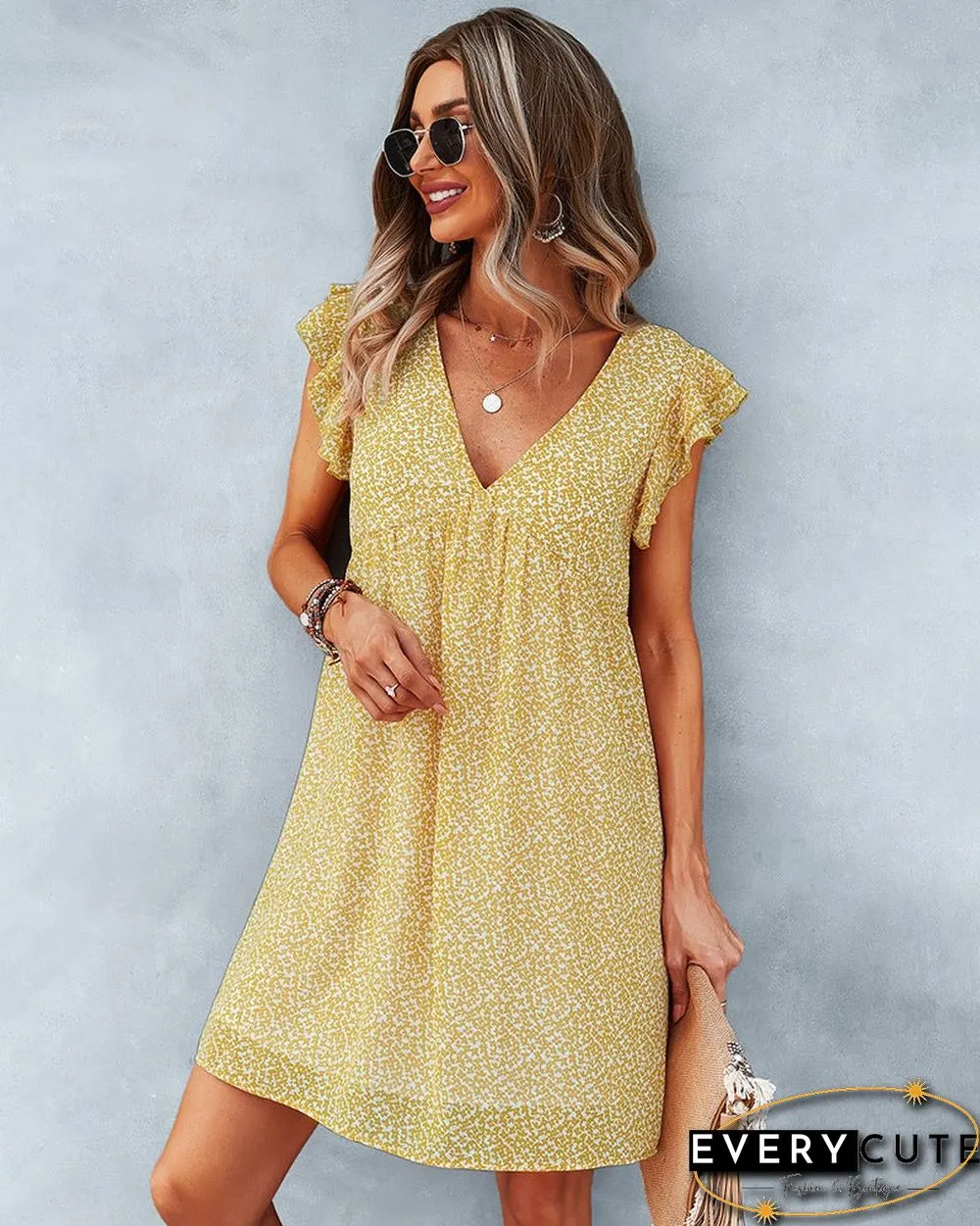 Loose Women's Dress V Collar Sexy Skirt Summer New