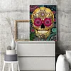 (5 Sizes) Flower Skull-Full Square Diamond Painting