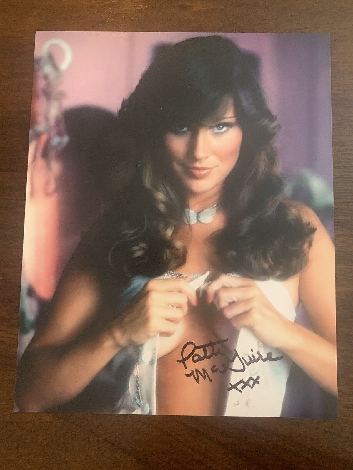 Patti McGuire Signed 8x10 Photo Poster painting Playboy Playmate Of The Year 1977 Autographed