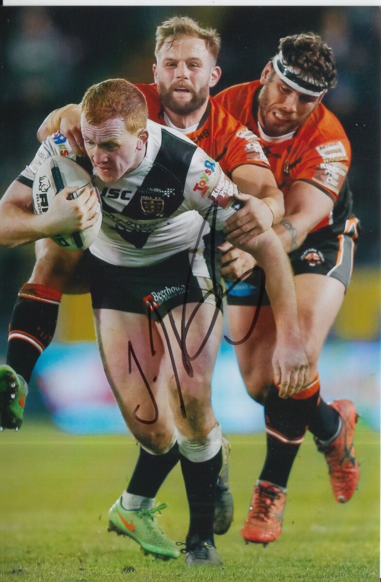 HULL FC HAND SIGNED JORDAN THOMPSON 6X4 Photo Poster painting 1.