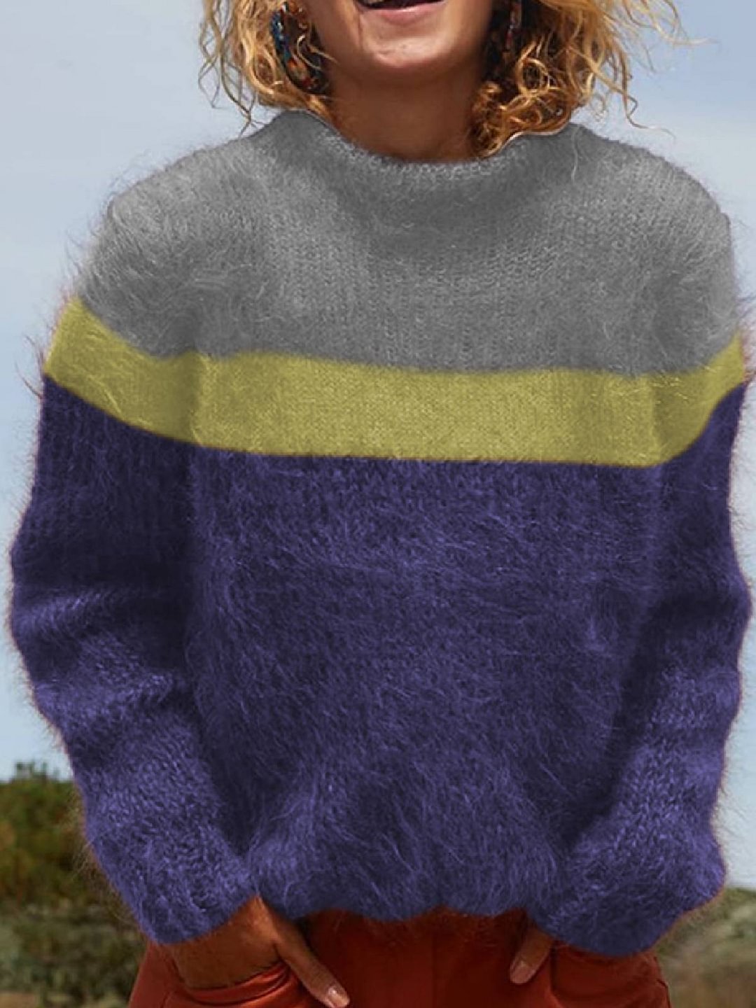 Long Sleeve Casual Knitted Sweater | EGEMISS