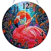 DIY Flamingo Acrylic Special Shape Diamond Painting Clock