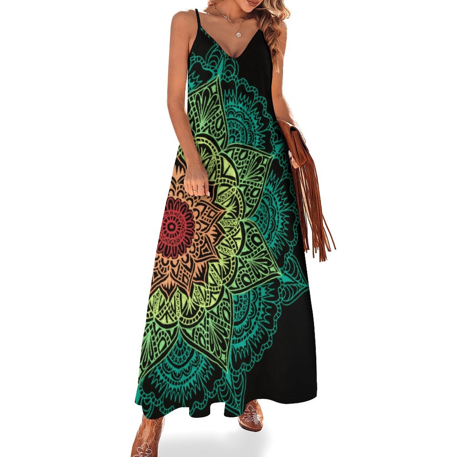 casual neon dress Long Sleeve Casual Dress With Neon Details