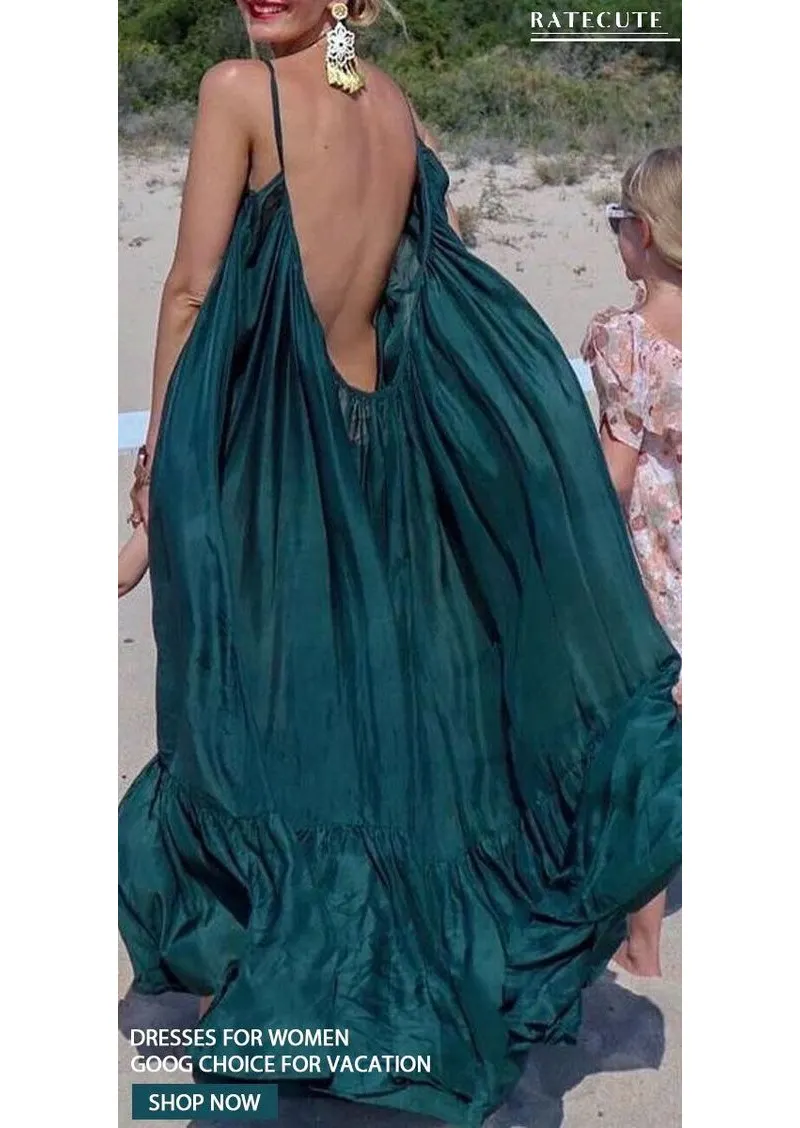 Uveng Uveng Pregnant Women's Beach Dress Sexy Slingless Long Dress Dress Woman