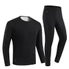 30 Areas USB Electric Heated Underwear Long Johns Heating Jacket (Black XL)