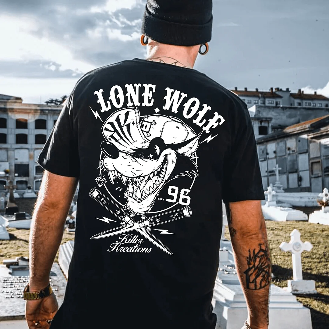 LONE WOLF KILLER KREATIONS Print Men's T-shirt