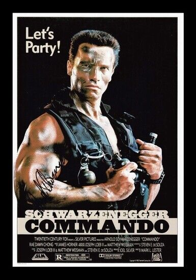 ARNOLD SCHWARZENEGGER MOVIE COMMANDO - SIGNED AUTOGRAPHED Photo Poster painting POSTER