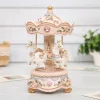 European retro double-layered carousel music box 