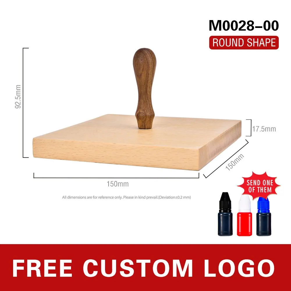Custom Wooden Seal Stamp Large Handmade Wood Letter Stamp Logo For Invite Stationery Craft Wedding Stamps Party Decoration