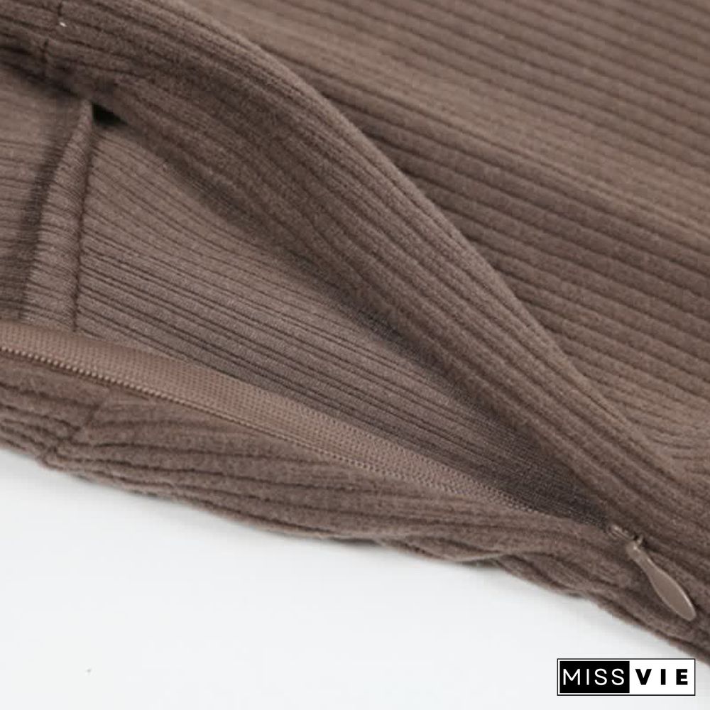 Cross Short Hoodie Ruffled Split Slip Dress