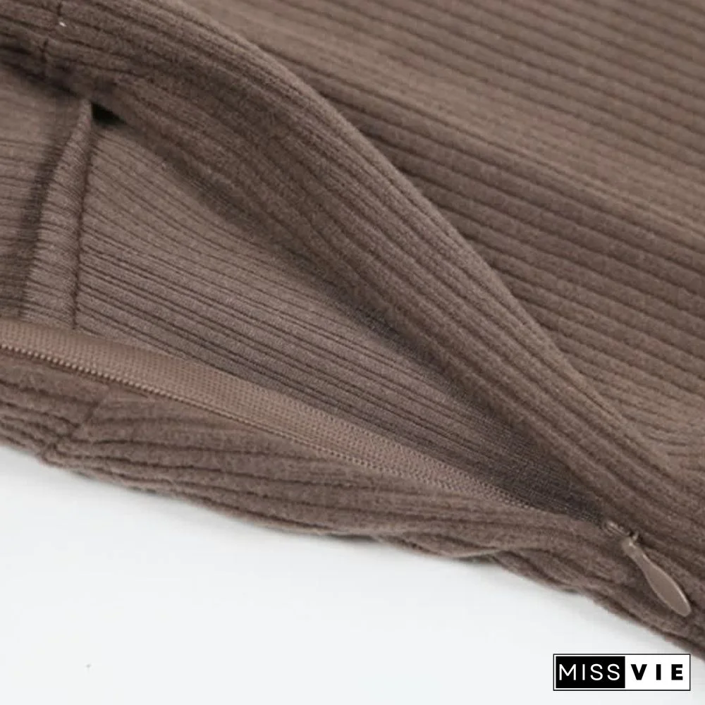 Cross Short Hoodie Ruffled Split Slip Dress