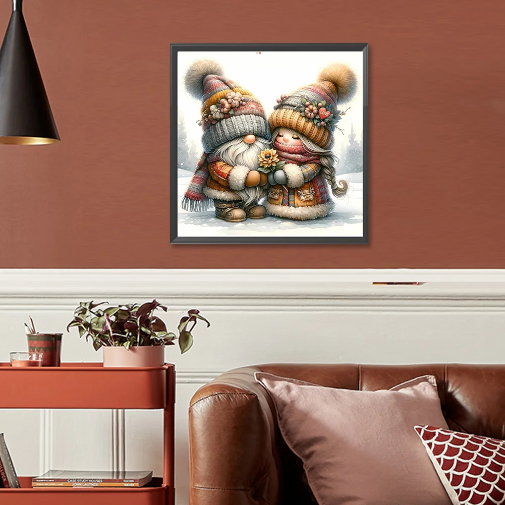 Diamond Painting - Full Round Drill - Gnome Love(Canvas|30*30cm)