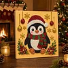 (20x20cm)Xmas Pearl Painting Art Kits With Inner Frame Pearl Gem Paintings Picture Arts Craft for Adults Beginners Home Wall Decor