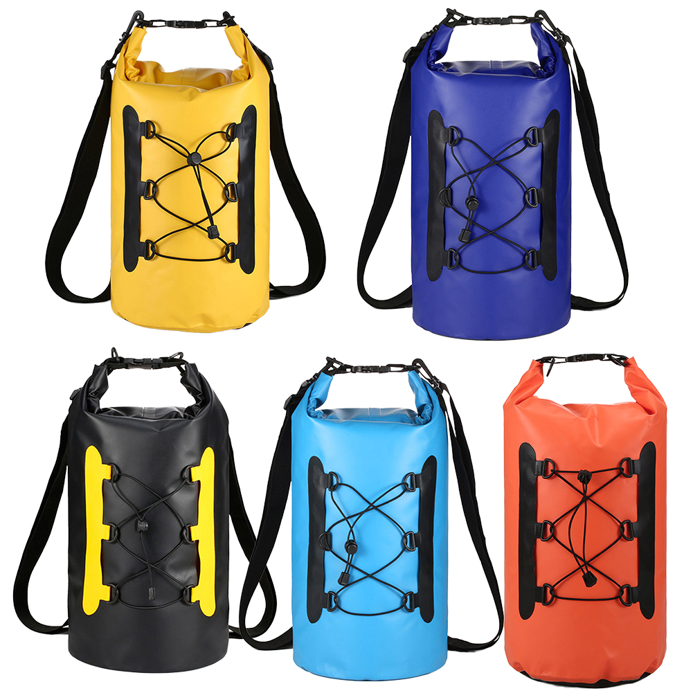 

15L PVC Waterproof Bags Swimming Beach Bucket Drifting Dry Pack Backpack, Orange, 501 Original