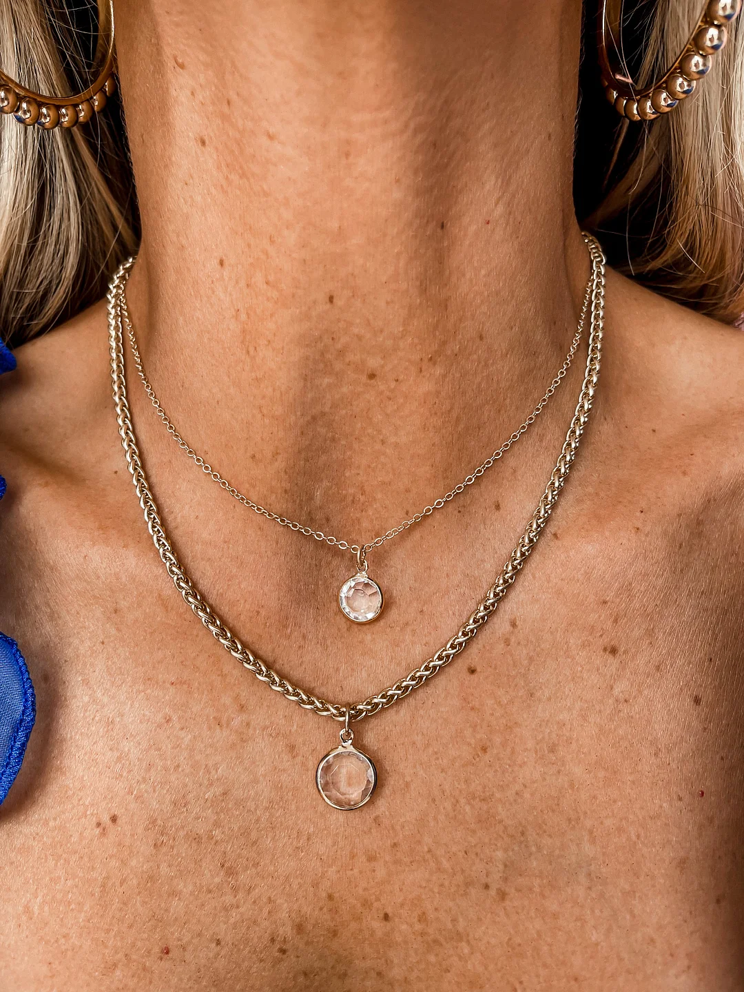 No Apologies Crystal Layered Chain Necklace