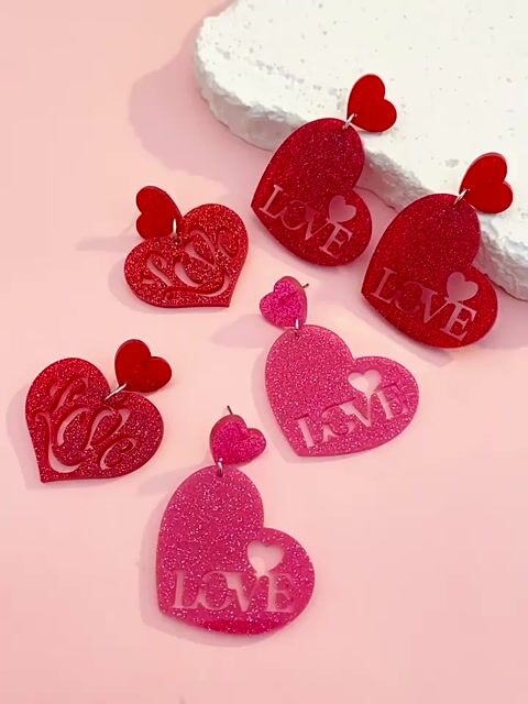 LOVE Letter Acrylic Earrings