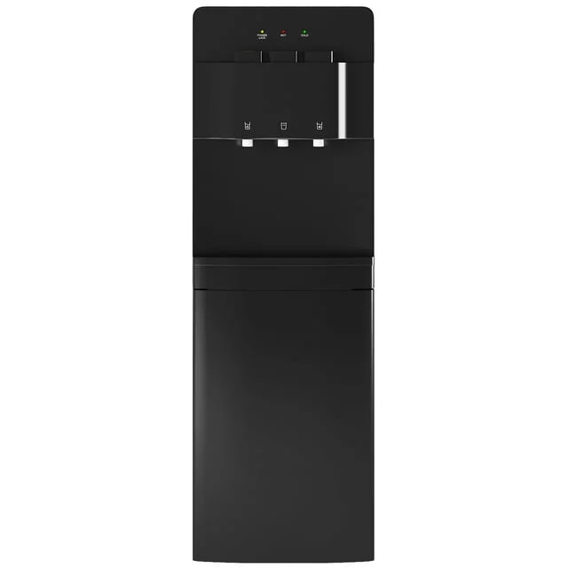 TABU 41''H Bottom Loading Water Dispenser,Hot/Cold/Room Temperature,3 or 5 Gallon,Self Clean,Black