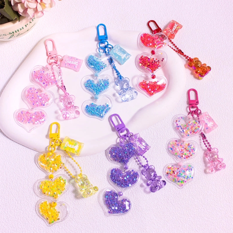 Cute Bear Resin Unisex Bag Pendant Keychain