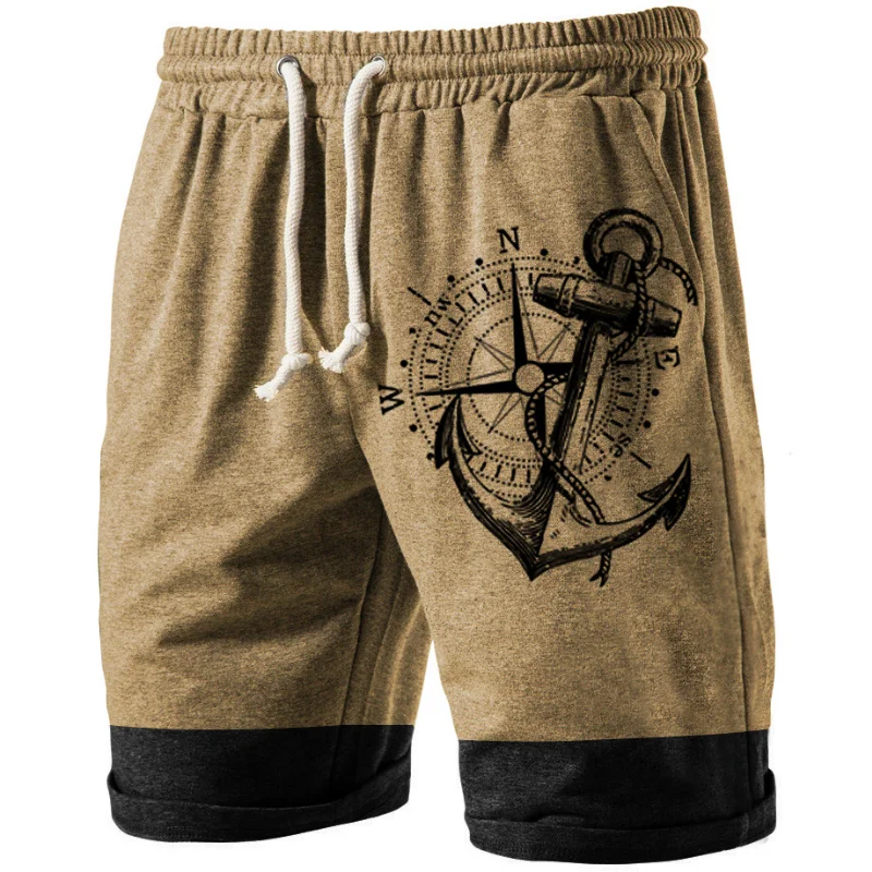 Men's Outdoor Anchor Print Pocket Shorts