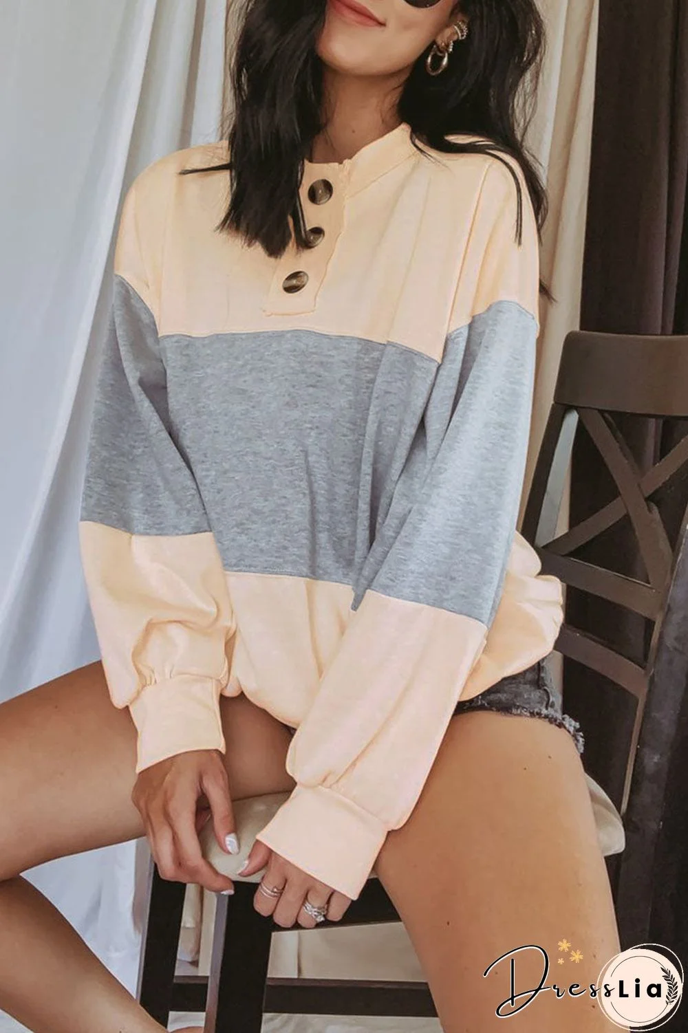 Fashion Casual Solid Split Joint O Neck T-Shirts