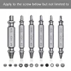 6pcs Drill Bit Kit Damaged Screw Remover Set Broken Screws Bolt Extractor