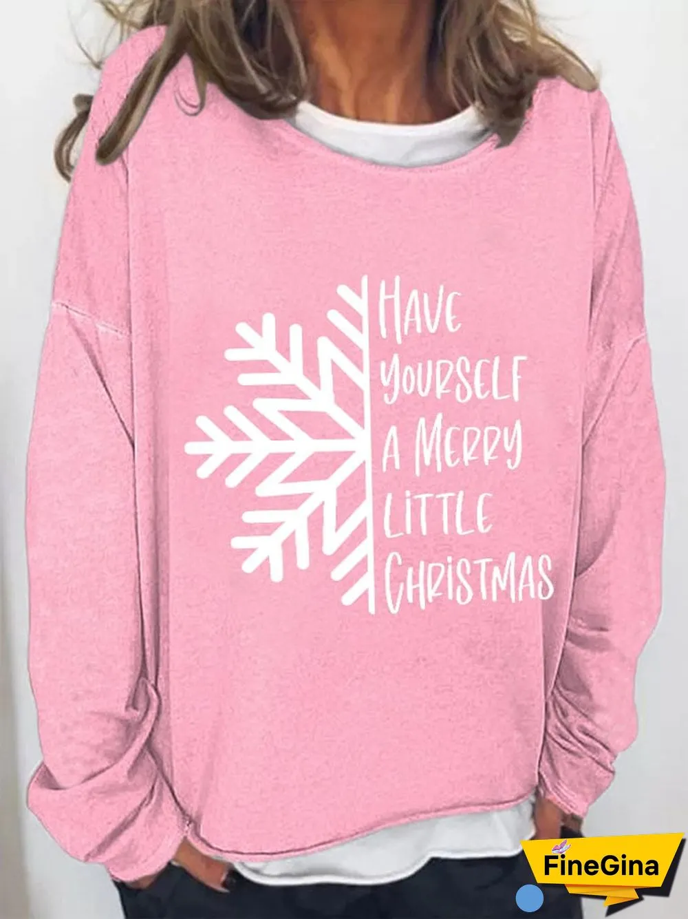 Women's Have Yourself A Merry Little Christmas Print Casual Sweatshirt