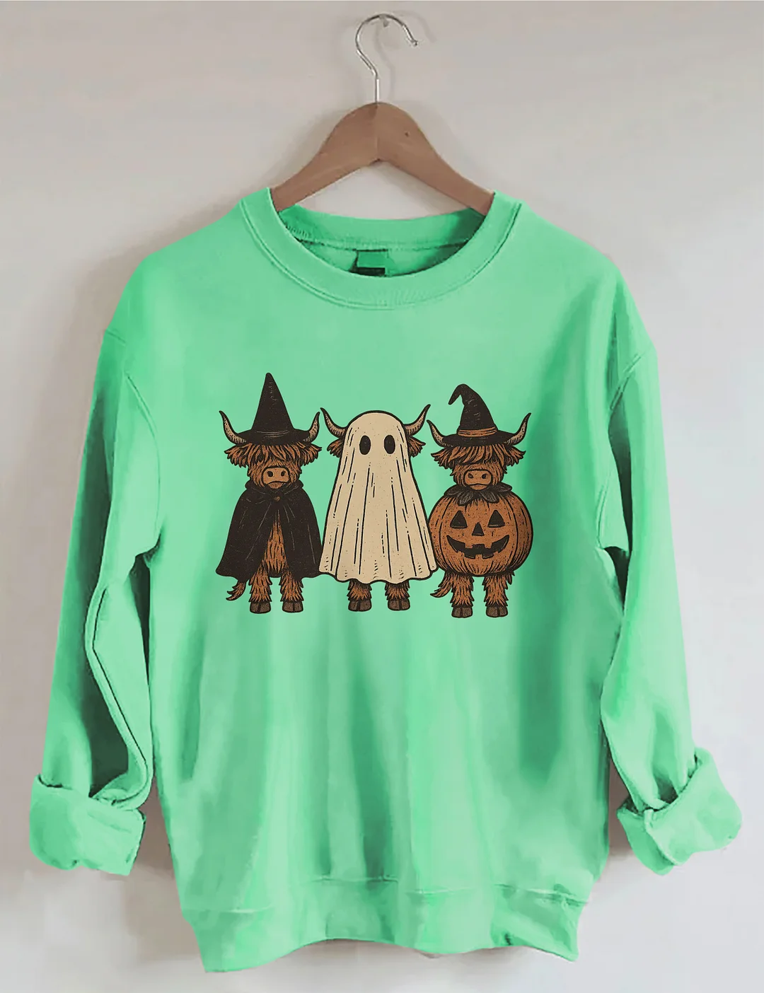 Boo Ghost Highland Cow Sweatshirt