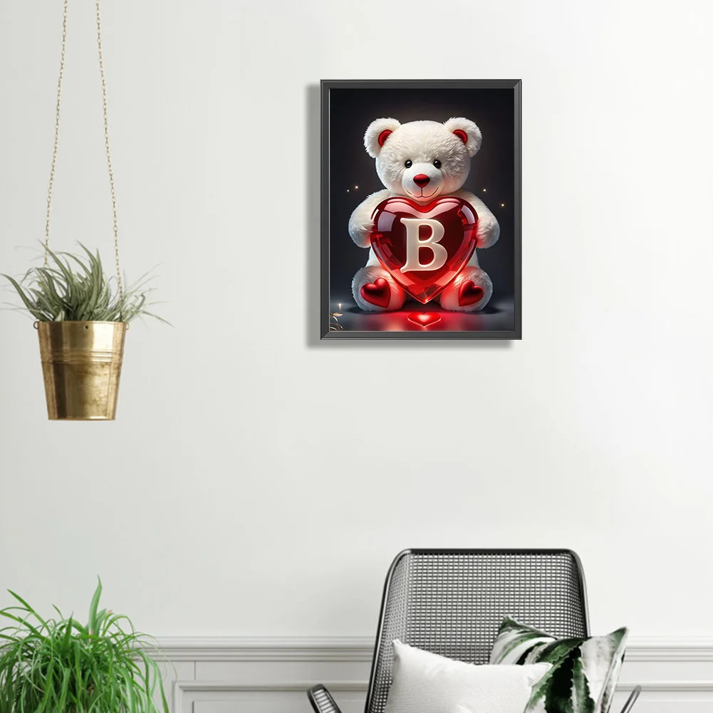 Diamond Painting - Full Square Drill - Bear Love B(Canvas|35*45cm)