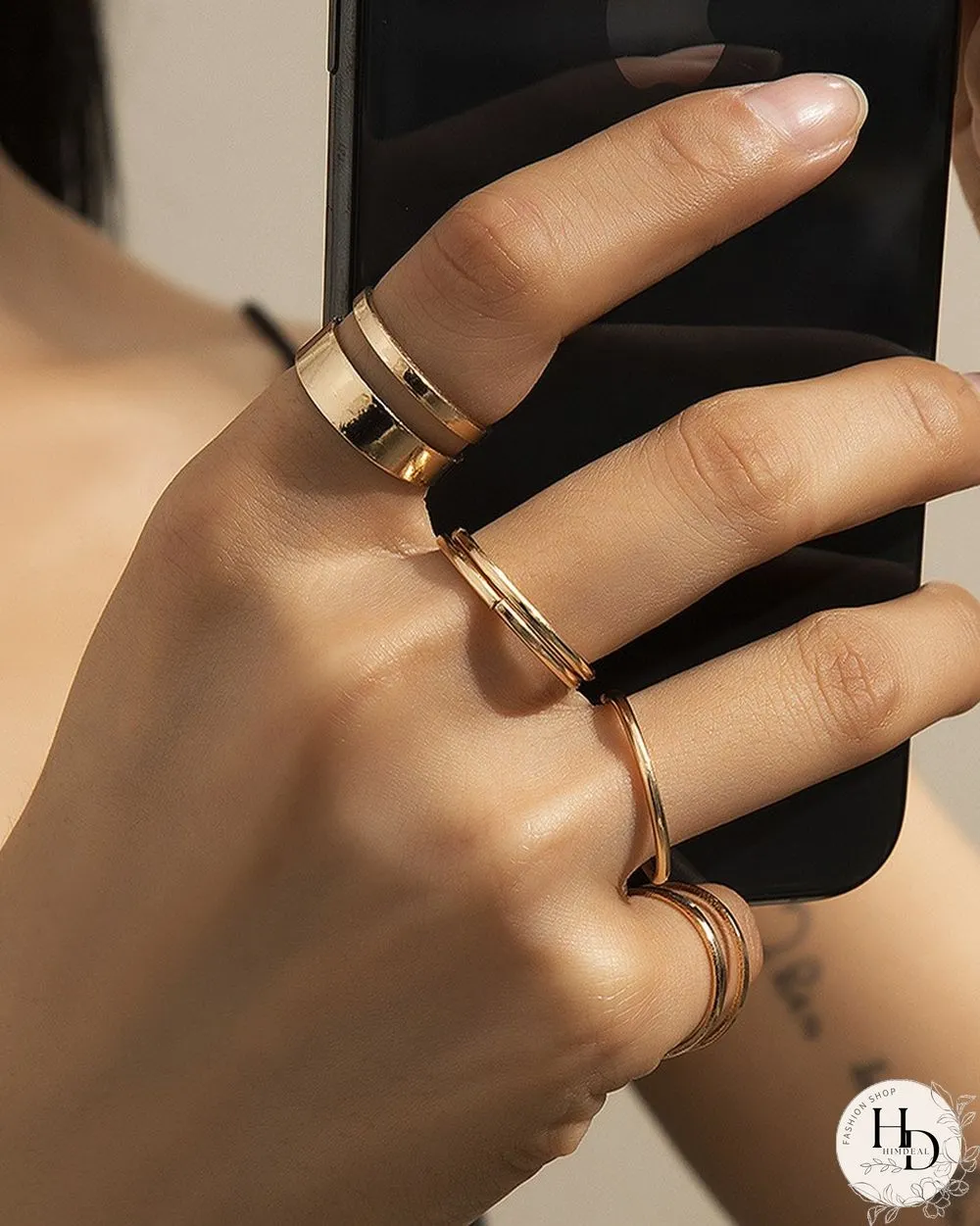 5PCS Minimalism Adjustable Rings Set