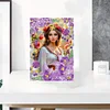 Special Shape Purple Flowers Table Top Diamond Painting Frame Kits for Beginners