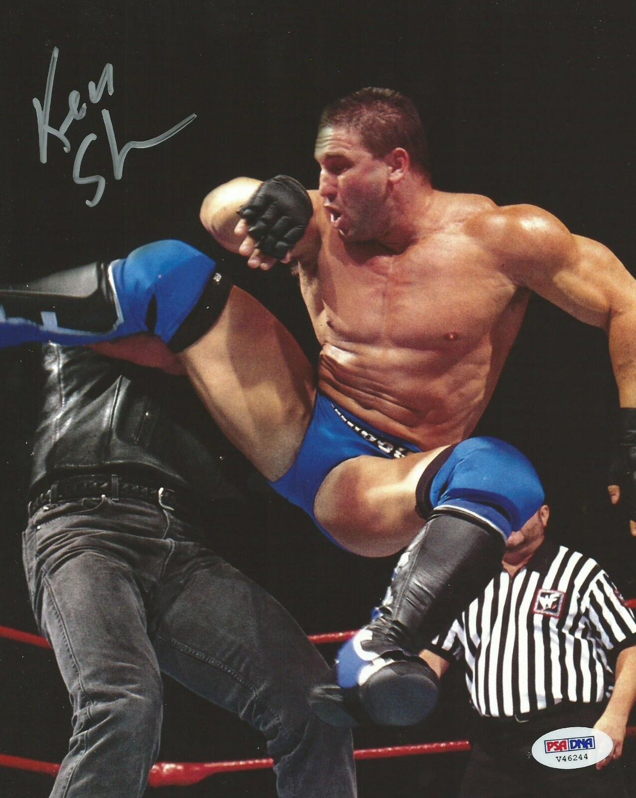 Ken Shamrock Signed WWE 8x10 Photo Poster painting PSA/DNA COA The World's Most Dangerous Man