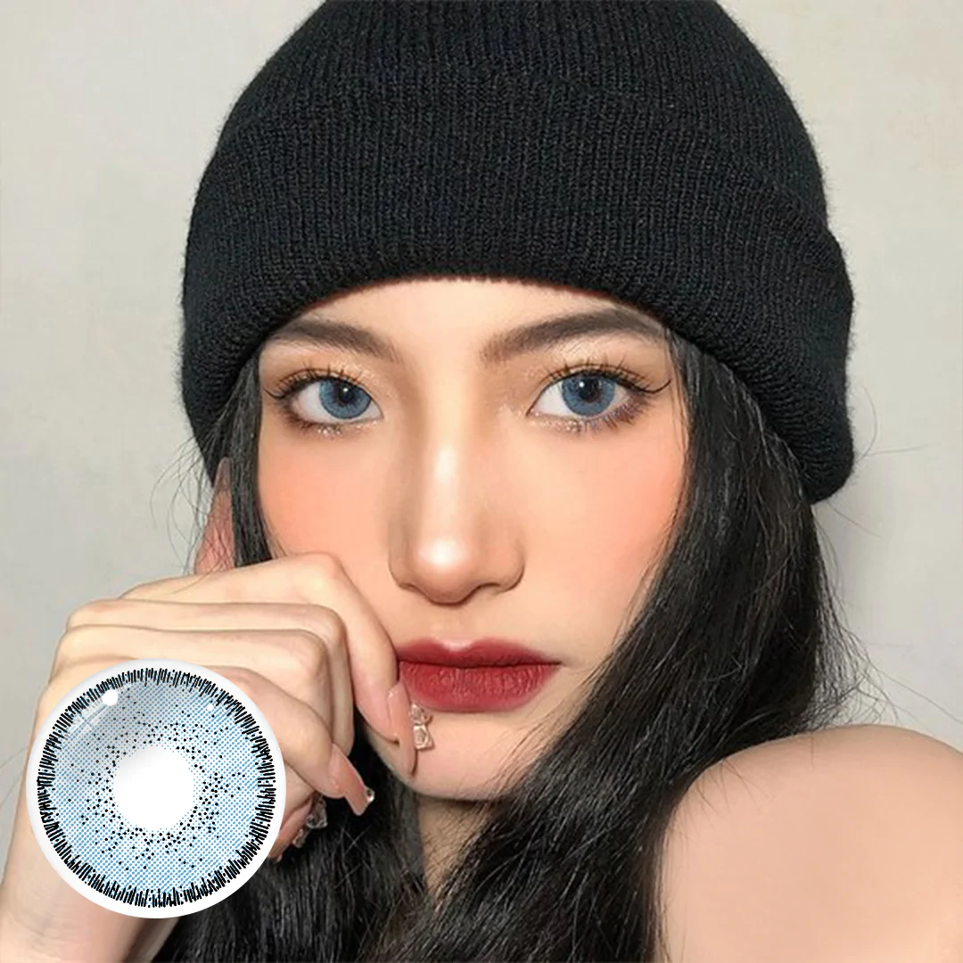 Blue Contact Lenses 14mm Fashion Style For Daily Wearing