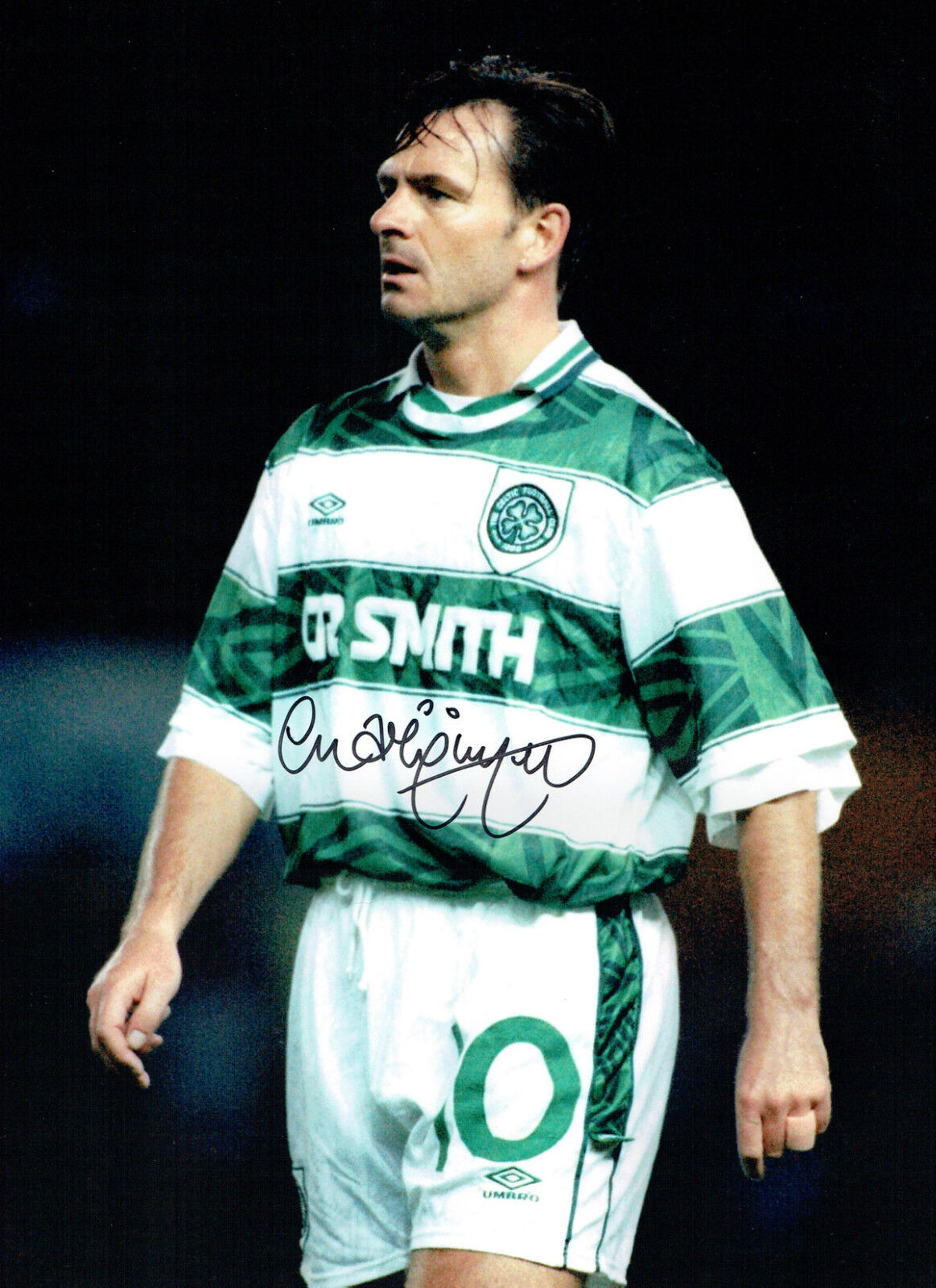 Charlie NICHOLAS Signed Autograph 16x12 CELTIC LEGEND Photo Poster painting AFTAL COA