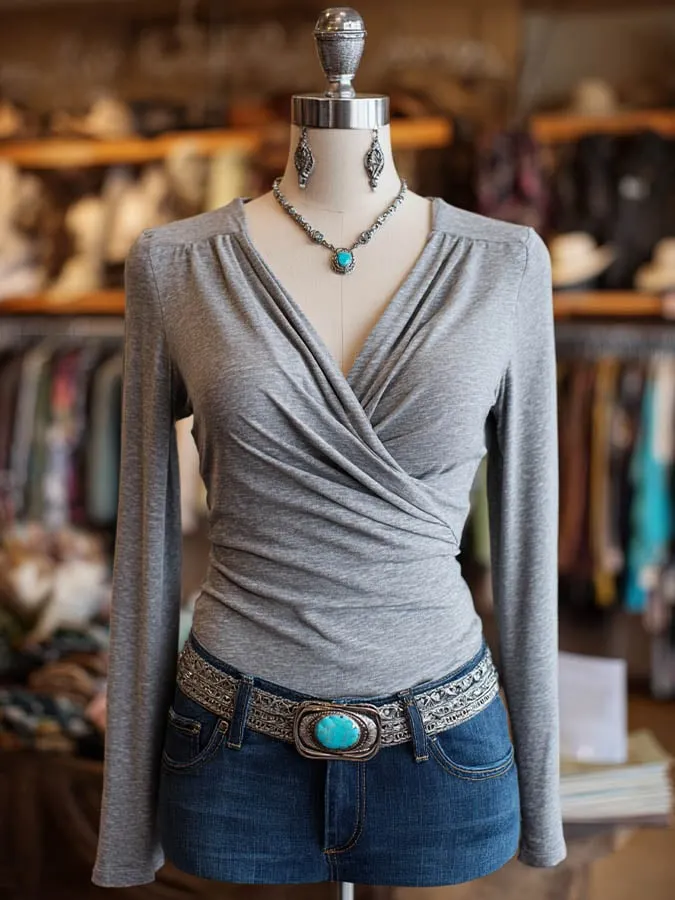 Women's Vintage V-Neck Shirt 