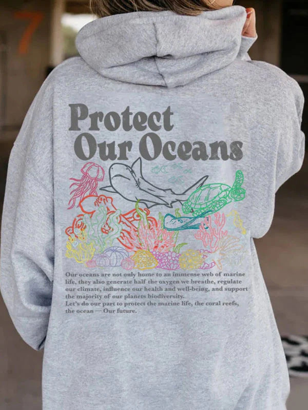 Women's Inspirational Protect Our Ocean Hoodie