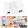 44 Double Buckle Clear Bead Organizer Box with Compartments Plastic Storage Boxes Set with Stickers Multifunctional Diamond Painting Storage Containers for Diamonds Seeds Beads Nail Rhinestones
