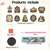 10PCS DIY Pearl Diamond Painting Christmas Fridge Magnets, Sparkling Rhinestone Refrigerator Magnet Craft Kit for Home Decor & Gifts
