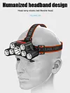 7LED Flashlight USB Rechargeable 4 Modes Outdoor Camping Cycling Head Light