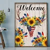 Diamond Painting -DIY Full Square Drill Sunflower Deer Head